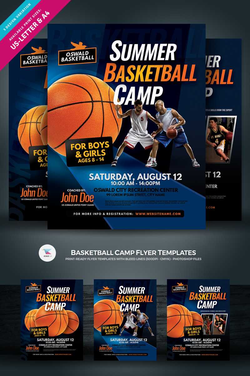 Basketball Camp Flyer Corporate Identity Template With Basketball Camp Certificate Template