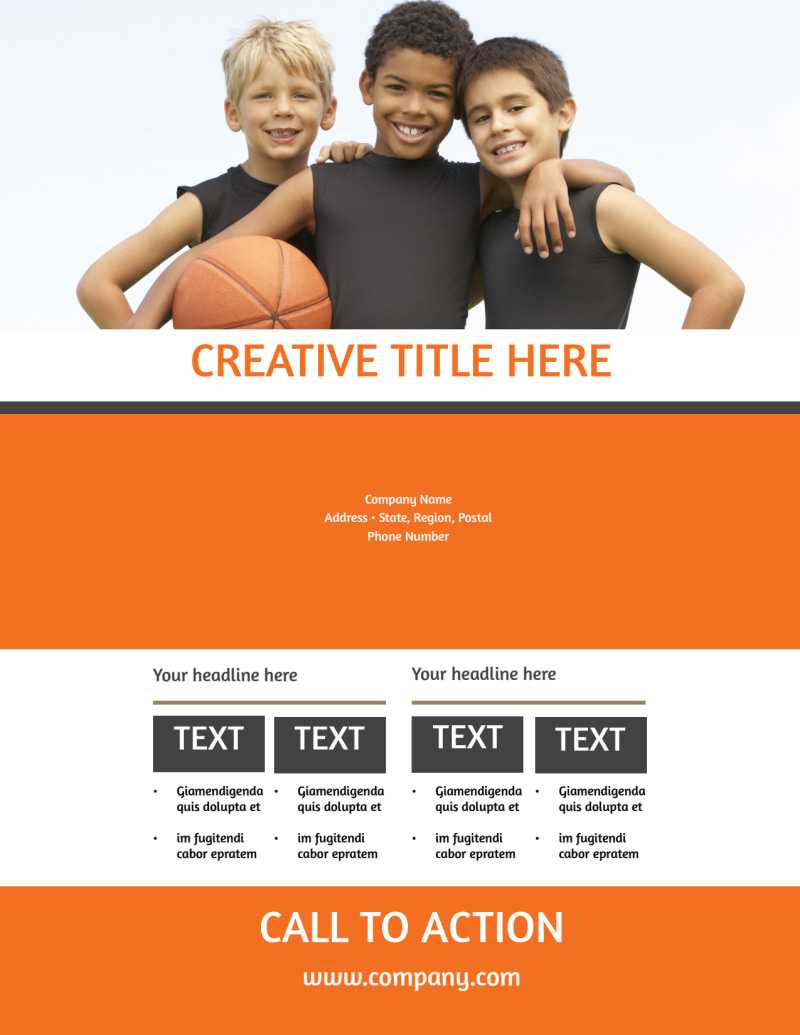 Basketball Camp Flyer Template Throughout Basketball Camp Brochure Template