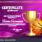 Basketball Certificate Diploma With Golden Cup Vector. Sport With Regard To Basketball Certificate Template