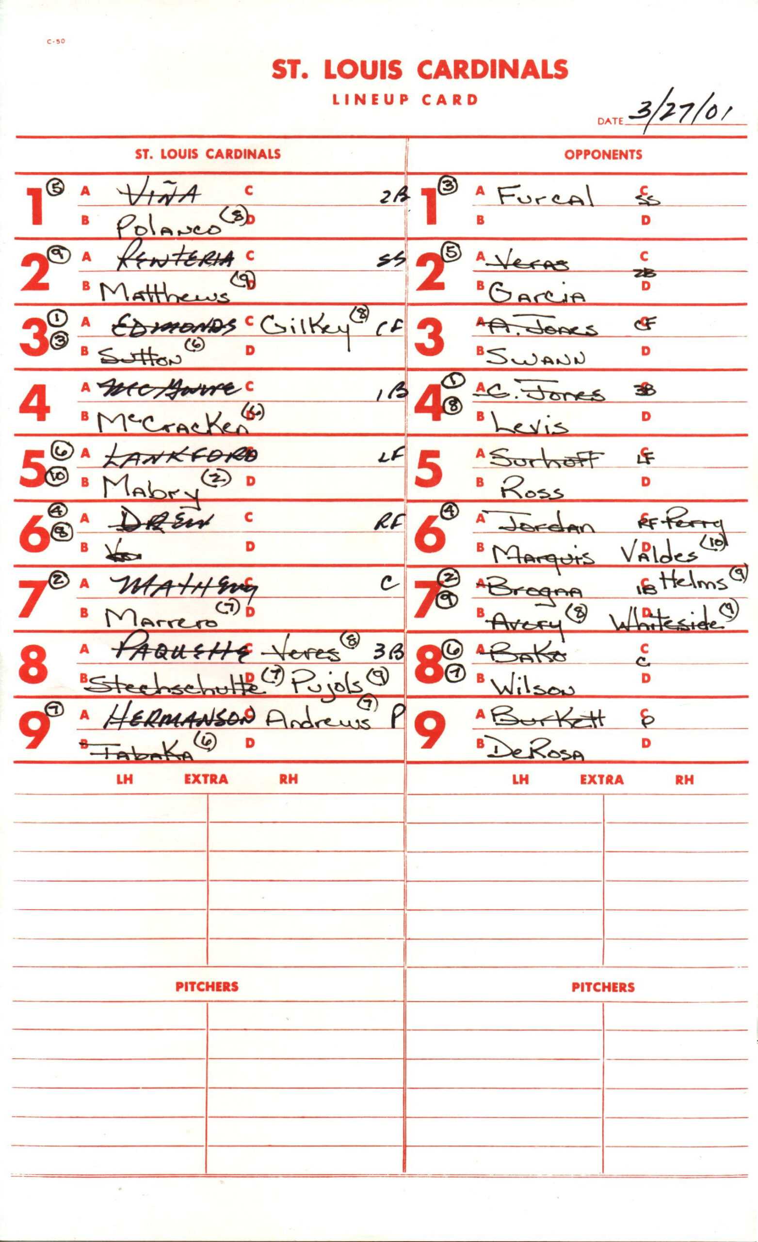 Batting Order (Baseball) – Wikipedia Intended For Softball Lineup Card Template
