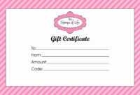 Beauty Gift Certificate Template - Dalep.midnightpig.co pertaining to Nail Gift Certificate Template Free