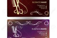 Beauty Salon And Hairdresser Business Card Template Vector with Hairdresser Business Card Templates Free
