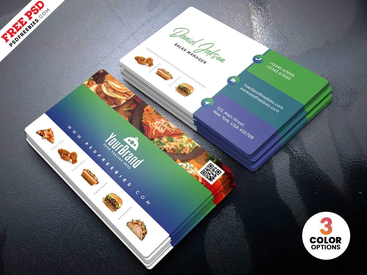 Best Restaurant Business Card Psd | Psdfreebies With Regard To Restaurant Business Cards Templates Free