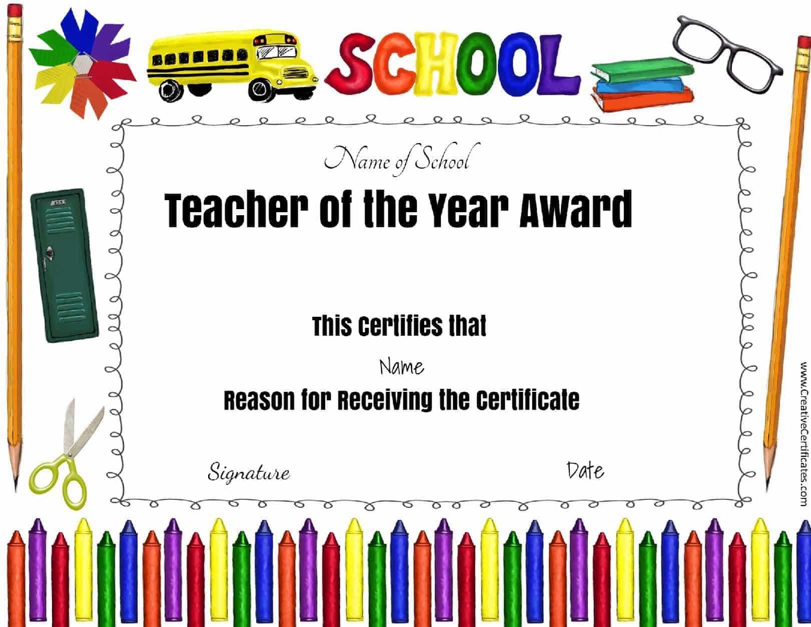 Best Teacher Certificate Template Best Professional In Best Teacher Certificate Templates Free