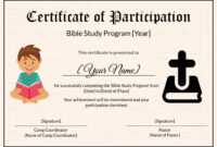 Bible Prophecy Program Certificate For Kids Template inside Christian Certificate Template