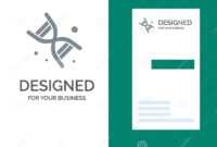 Bio, Dna, Genetics, Technology Grey Logo Design And Business intended for Bio Card Template