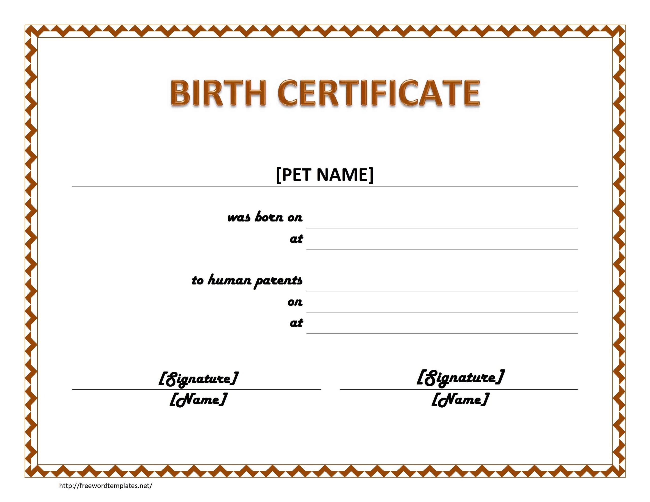 Birth Certificate Template 44 Free Word Pdf Psd Format With Regard To Baby Doll Birth Certificate Template
