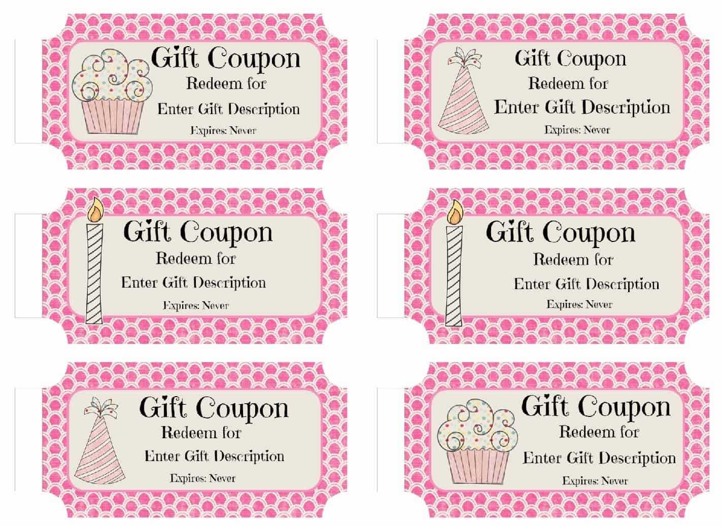 Birthday Coupons Pertaining To Homemade Christmas Gift Certificates Templates