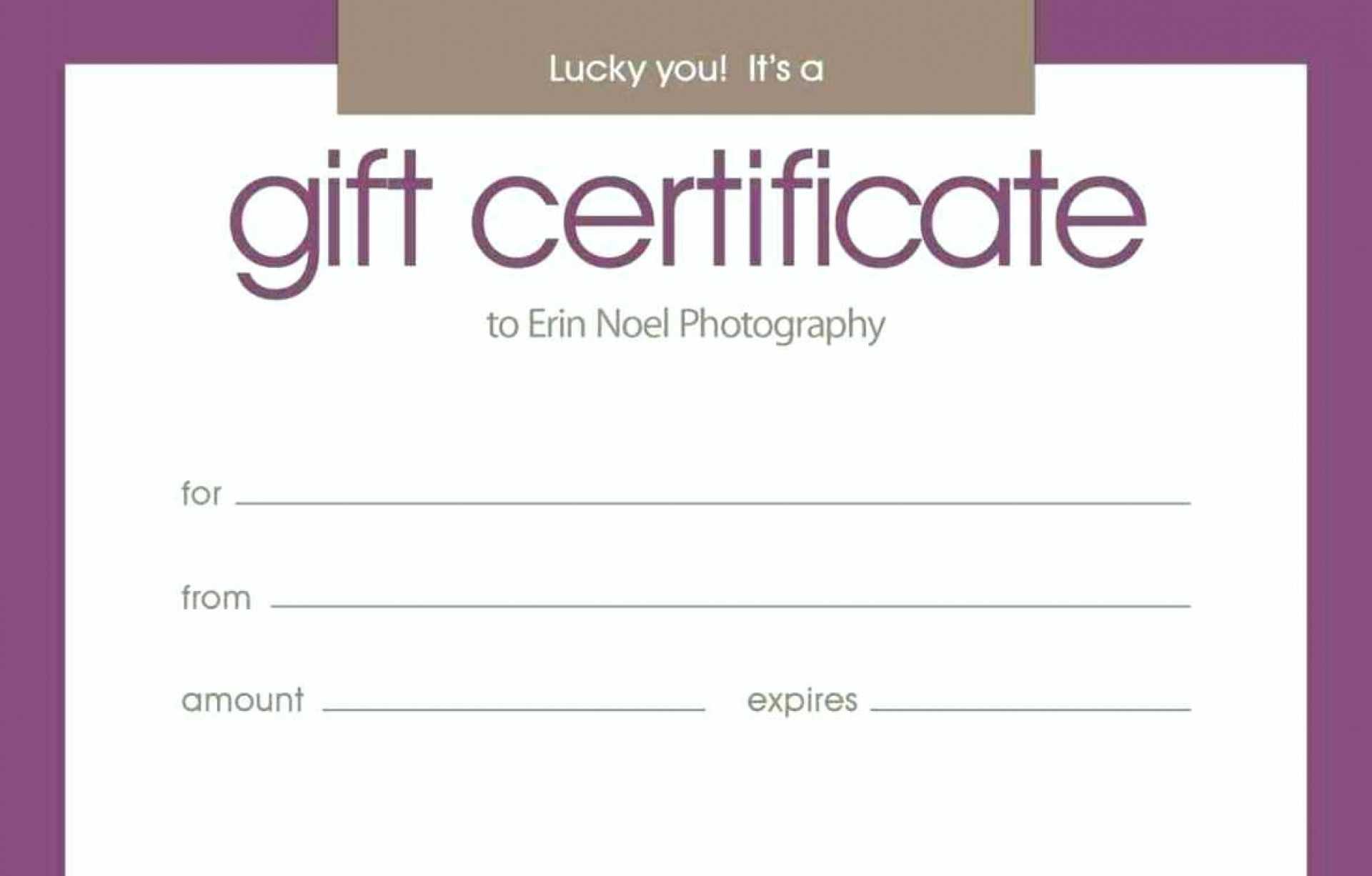 Birthday Gift Certificate Template Free Printable Within Present Certificate Templates