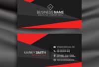 Black And Red Business Card Template With pertaining to Visiting Card Illustrator Templates Download