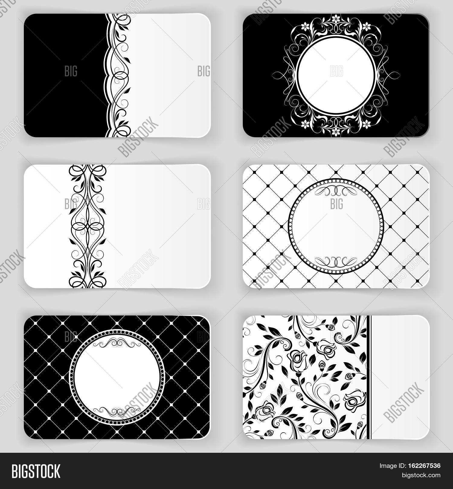 Black White Vintage Image & Photo (Free Trial) | Bigstock Intended For Black And White Business Cards Templates Free