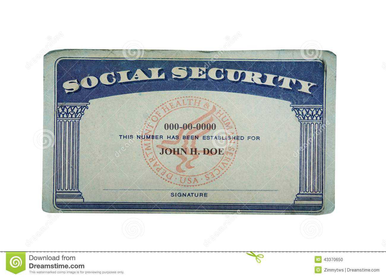 Blank Card Stock Photo. Image Of Financial, Card, Social With Regard To Social Security Card Template Pdf