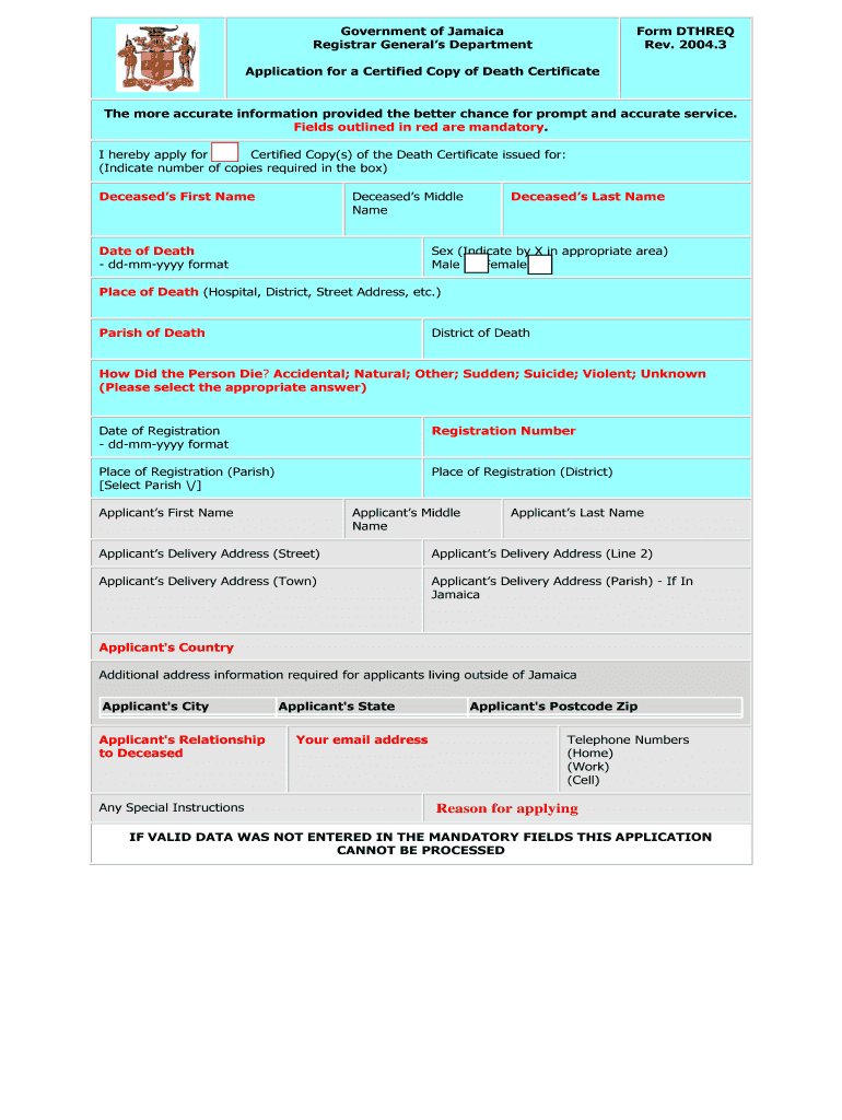 Blank Death Certificate Form Printable Philippines – Fill With Birth Certificate Template Uk