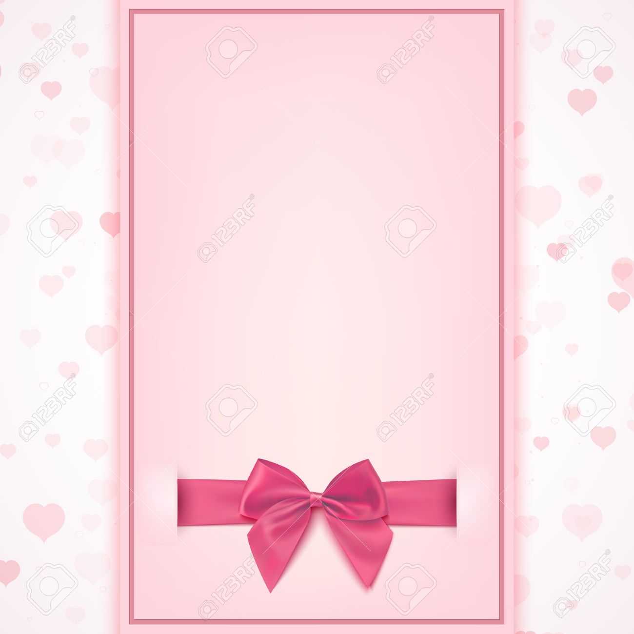 Blank Greeting Card Template For Baby Girl Shower Celebration,.. Pertaining To Free Printable Blank Greeting Card Templates