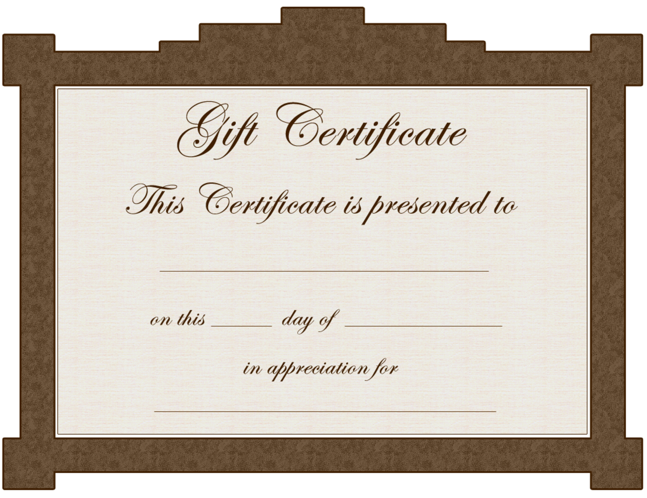 Blank Microsoft Word Gift Certificate Template With Graduation Gift Certificate Template Free