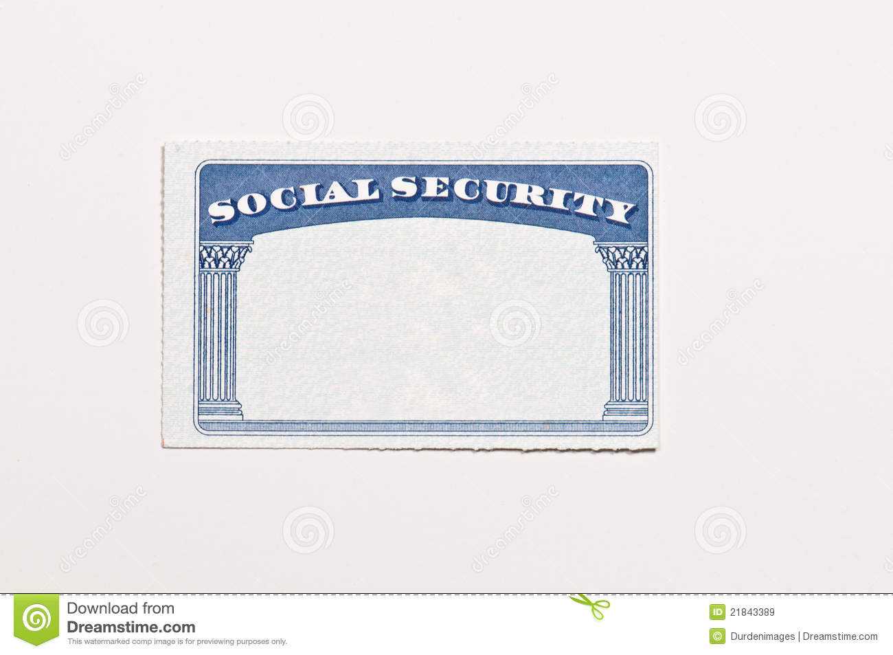 Blank Social Security Card Stock Photo 21843389 – Megapixl In Fake Social Security Card Template Download