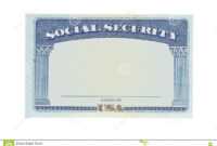 Blank Social Security Card Stock Photo. Image Of Government with Social Security Card Template Free