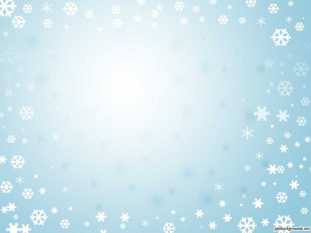 Blue Background With Frame Of Snowflakes Background For For Snow Powerpoint Template
