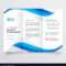 Blue Wavy Business Trifold Brochure Template For Illustrator Brochure Templates Free Download
