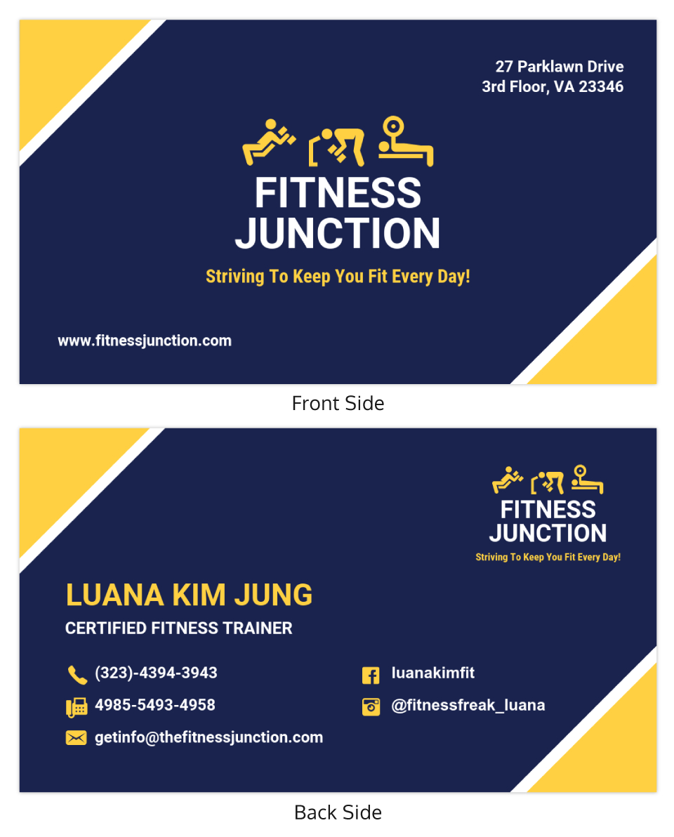 Bold Fitness Trainer Business Card Template With Regard To Dog Grooming Record Card Template