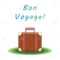 Bon Voyage. Suitcase For Traveling. Template For Card, Flyer,.. Throughout Bon Voyage Card Template