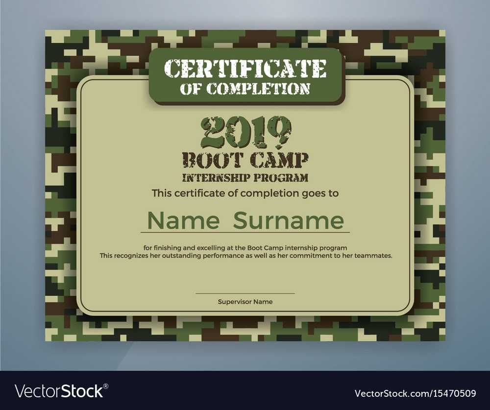 Boot Camp Internship Program Certificate Template Inside Boot Camp Certificate Template