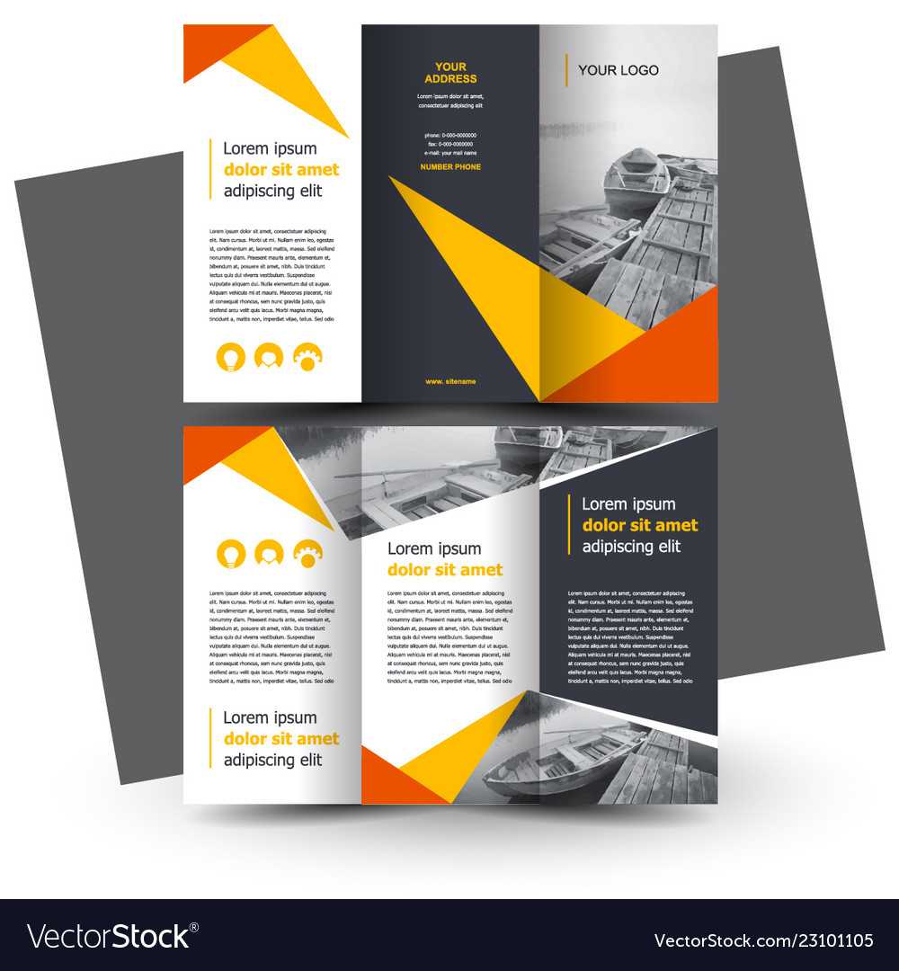 Brochure Design Template Creative Tri Fold With Regard To Tri Fold Brochure Ai Template