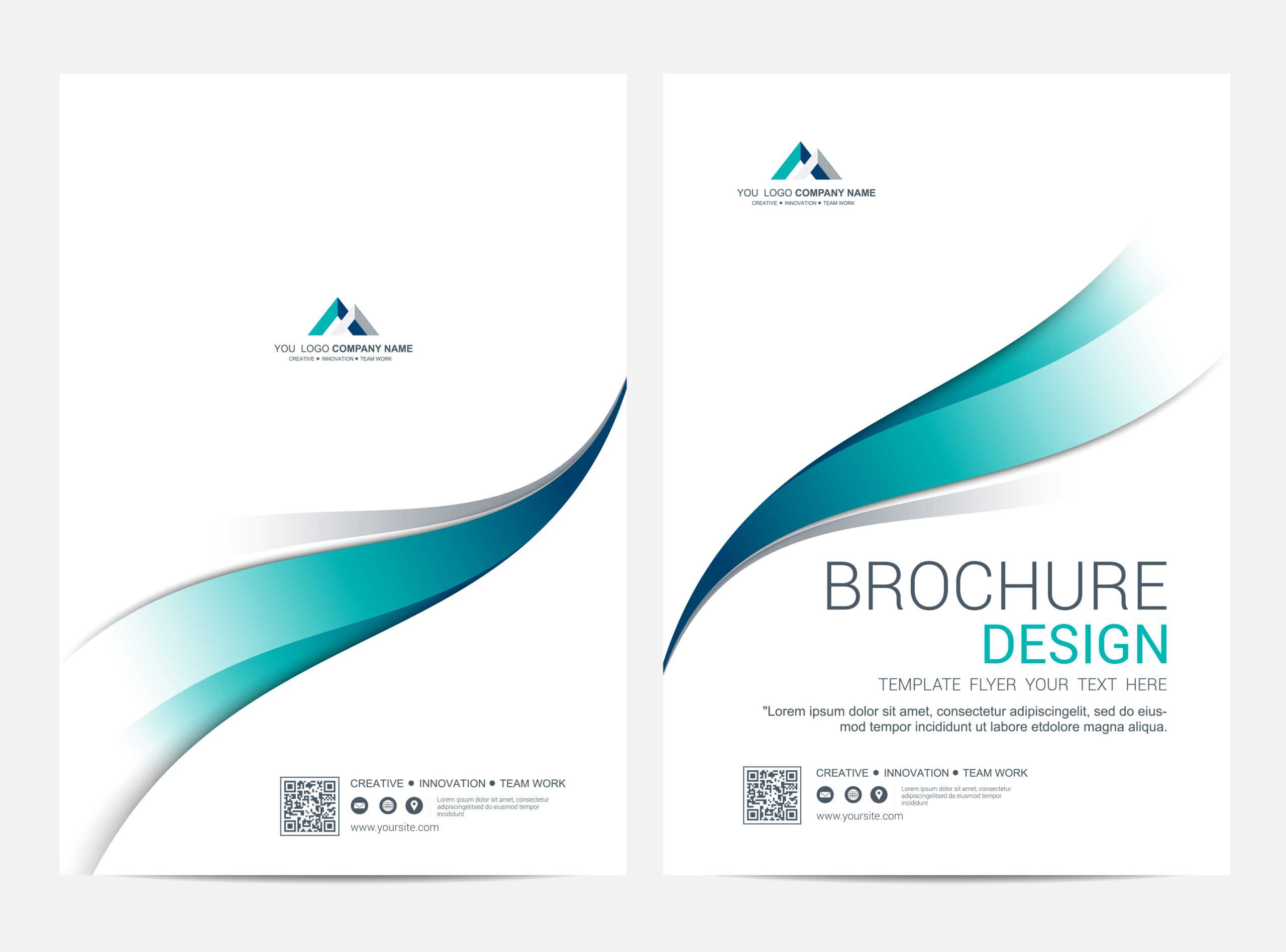 Brochure Or Flyer Design Template Background – Download Free Intended For E Brochure Design Templates