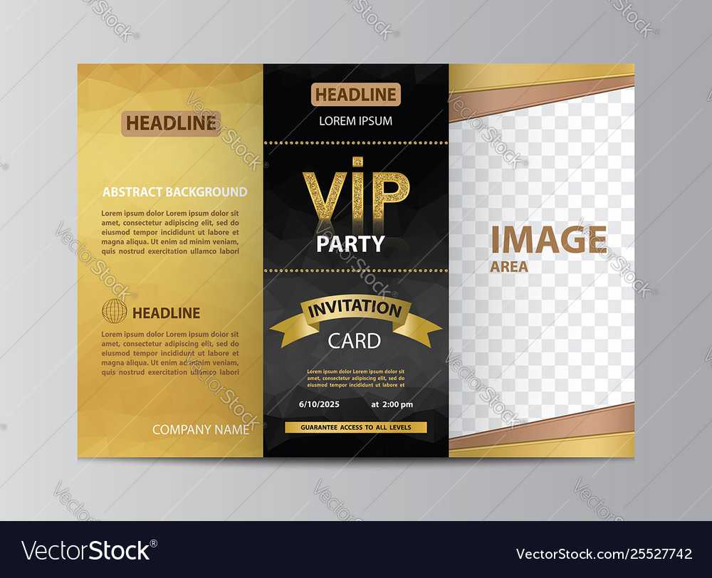 Brochure Template Invitation For Vip Party Within Membership Brochure Template
