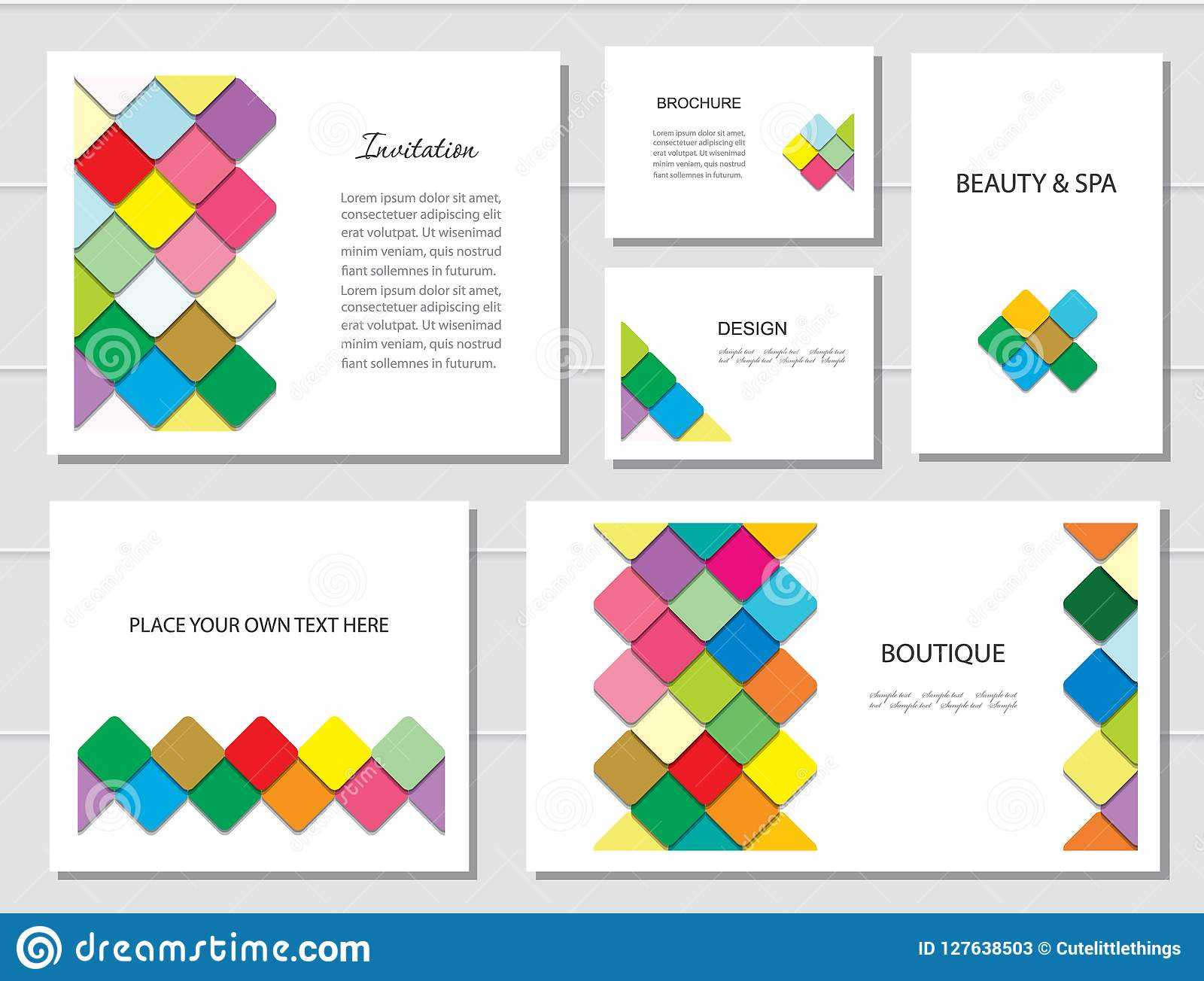 Brochures, Flyers And Business Card Templates Set. Mosaic Throughout Fancy Brochure Templates