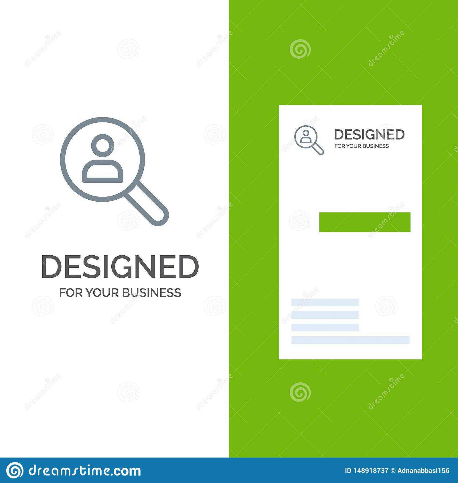 Browse, Find, Networking, People, Search Grey Logo Design In Networking Card Template