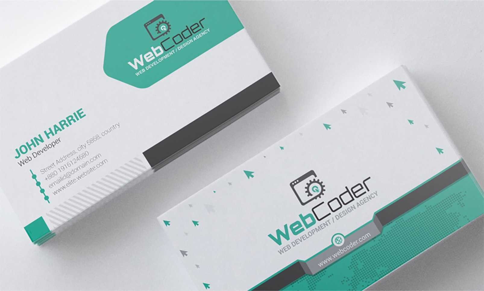 'business Card Design For Web Design And Developer' – Адаптивний Psd Шаблон  №66306 In Web Design Business Cards Templates