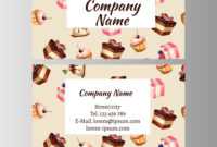 Business Card Design Template With Tasty Cakes with regard to Cake Business Cards Templates Free