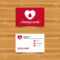Business Card Template. Blood Donation Sign Icon. Medical Donation Pertaining To Donation Card Template Free