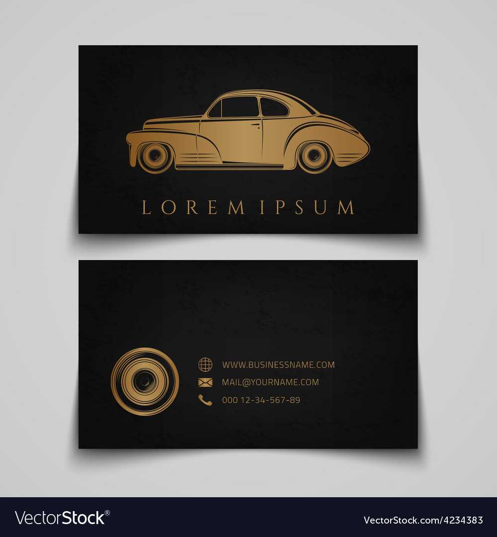 Business Card Template Classic Car Logo For Automotive Business Card Templates