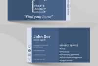 Business Card Template Real Estate Agency Design within Real Estate Agent Business Card Template