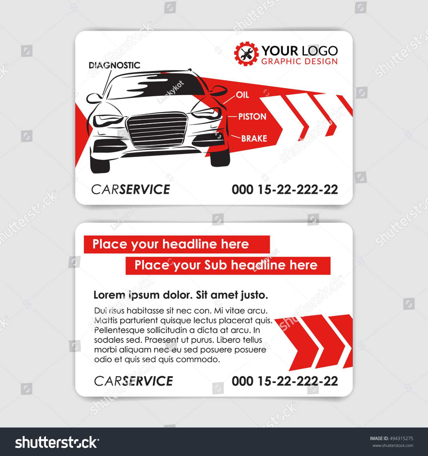 Business Card Template Vector Illustration Stock Vector With Automotive Business Card Templates