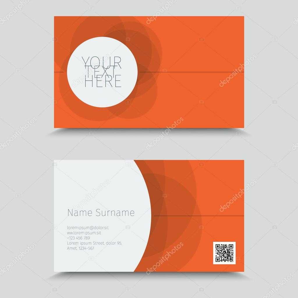 Business Card Template With Qr Code | Visit Card With Qr For Qr Code Business Card Template