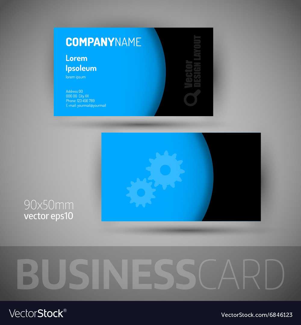 Business Card Template With Sample Texts For Calling Card Free Template