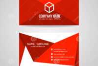 Business Card Vector Graphic Design , Red Triangle Fold And inside Fold Over Business Card Template