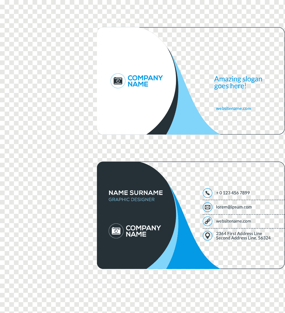 Business Card Visiting Card Flat Design, Business Cards, Two For Transparent Business Cards Template