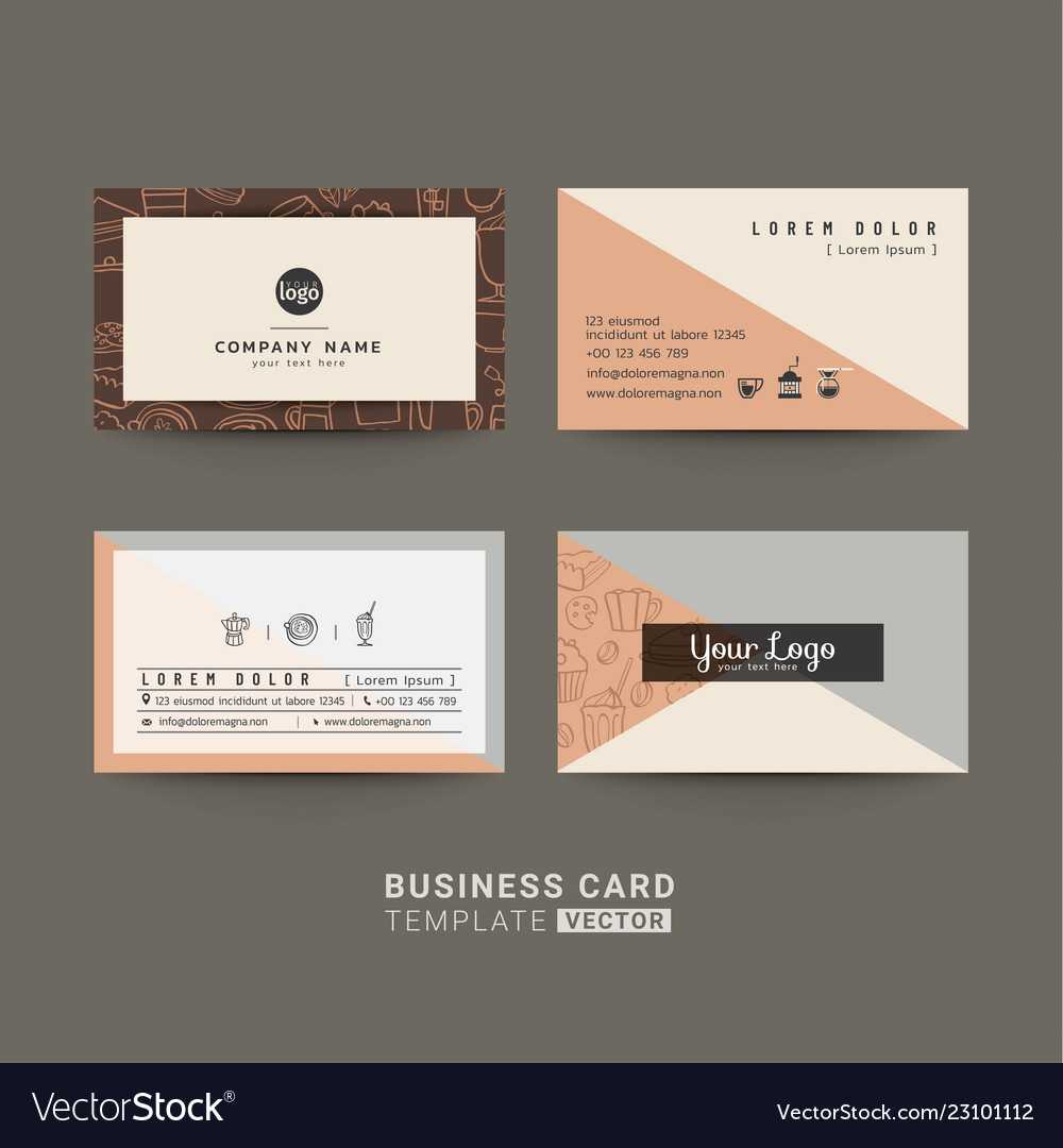Business Cards For Coffee Shop Or Company With Coffee Business Card Template Free