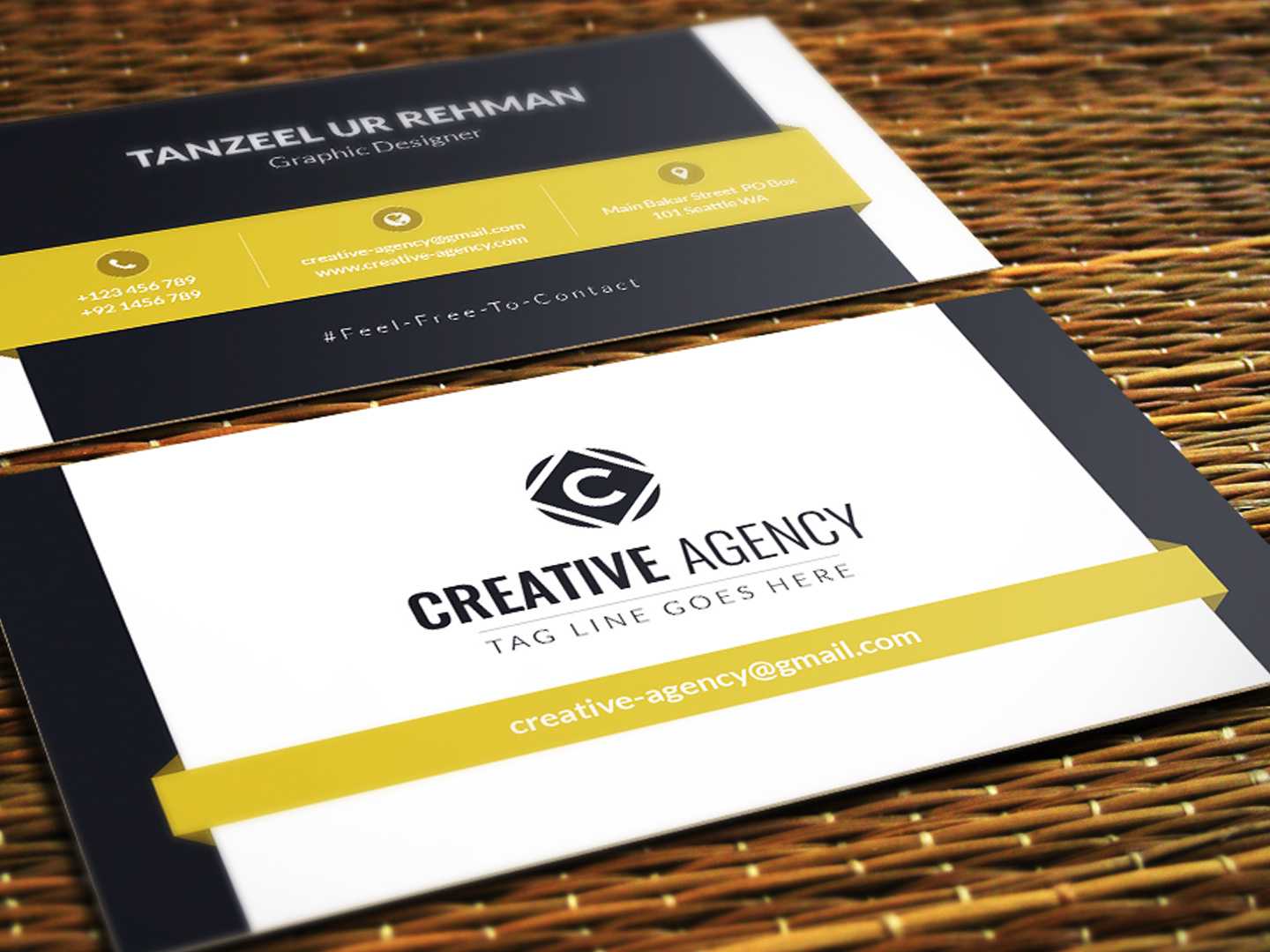 Business Cards Template – Free Downloadtanzeel Ur Rehman Within Templates For Visiting Cards Free Downloads