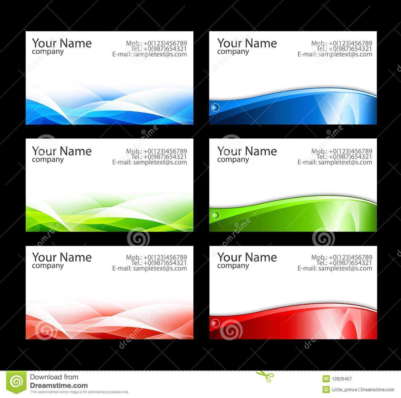 Business Cards Templates Stock Illustration. Illustration Of Intended For Templates For Visiting Cards Free Downloads