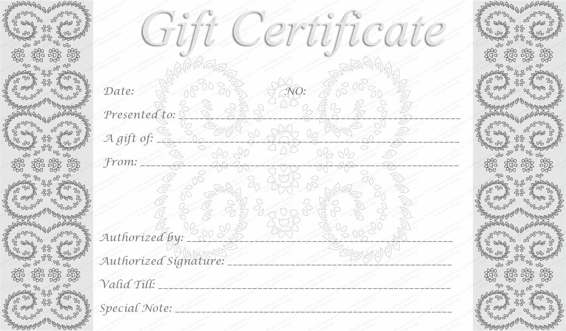 Business Gift Certificate Template (50+ Editable & Printable With Regard To Salon Gift Certificate Template