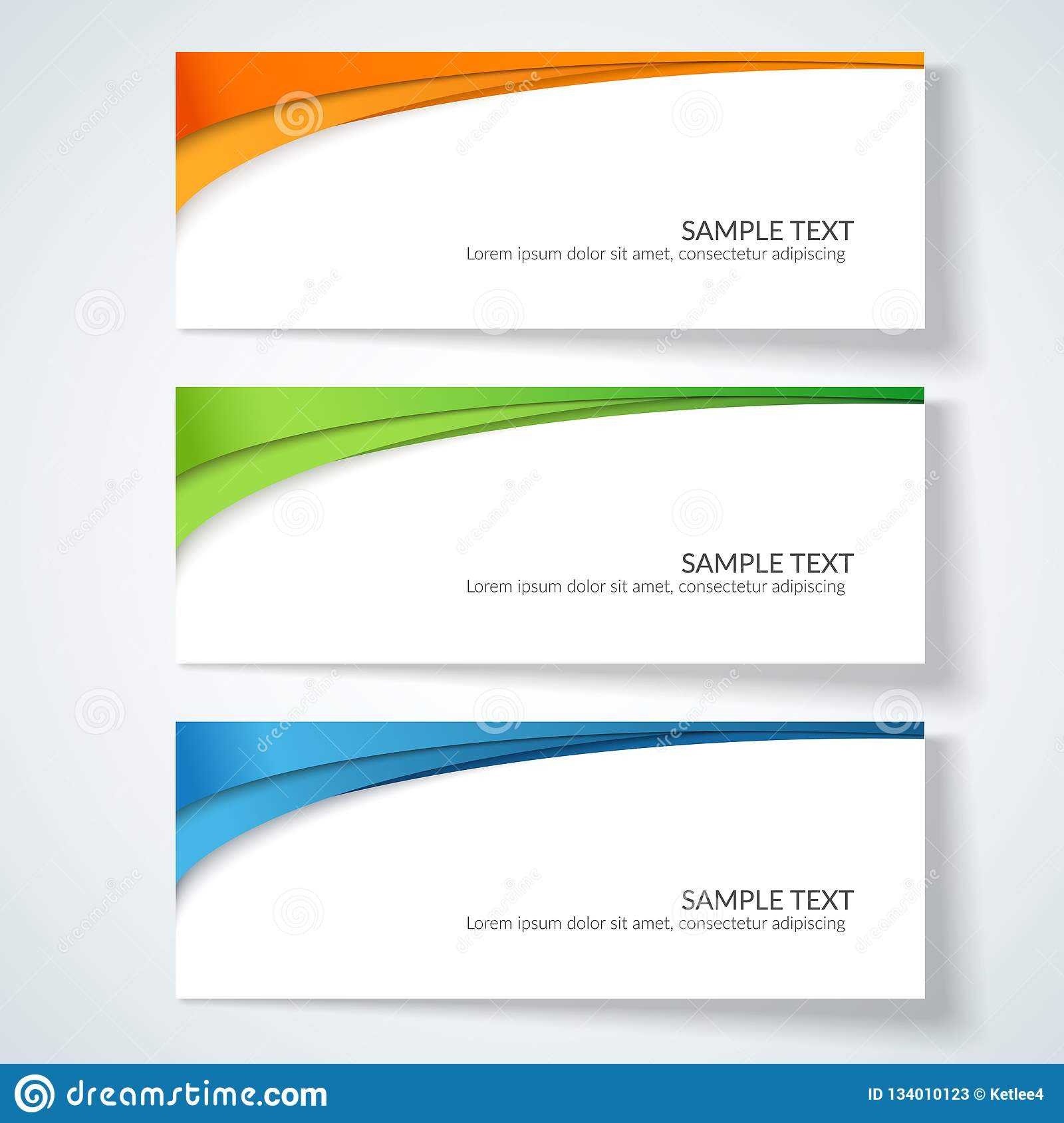Card With Abstract Wavy Lines Orange Blue Green Stripes With Advertising Card Template