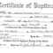 Catholic Baptism Certificate Template ] – Catholic Baptism With Christian Baptism Certificate Template