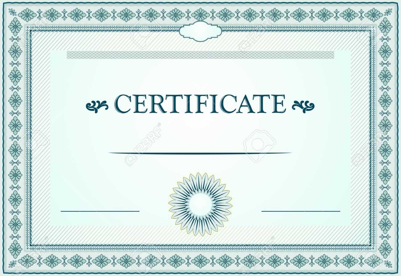 Certificate Borders, Template And Design Elements In Certificate Border Design Templates