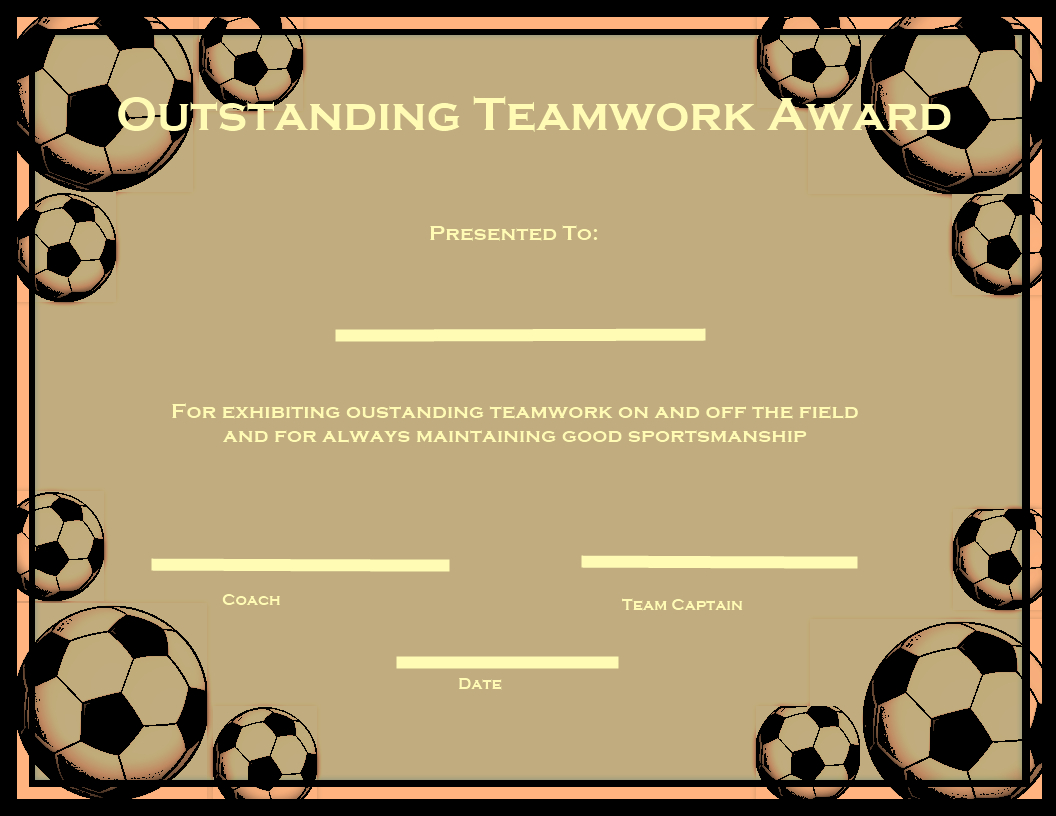 Certificate Clipart Football, Certificate Football Throughout Soccer Certificate Templates For Word