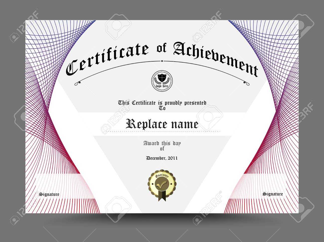 Certificate Diploma Border, Certificate Template. Design On White.. Regarding Certificate Border Design Templates